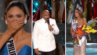 Watch The Awkward Moment When Steve Harvey Announces The Wrong Winner For Miss Universe