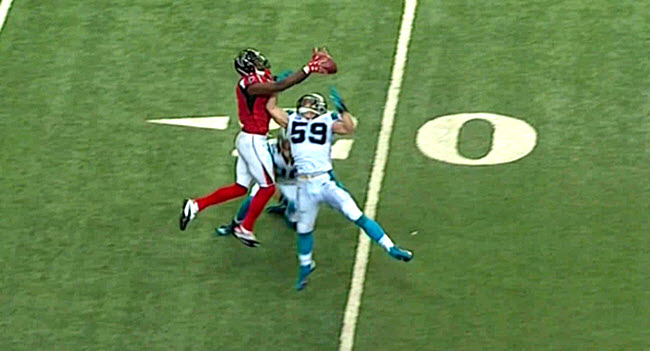 Watch: Julio Jones moss Luke Kuechly for a 70 yard touchdown – The Front  Office News