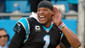 Cam Newton Hanging Out On A Hoverboard Led To This Fantastic Photobomb