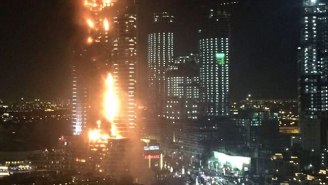 A Huge New Year’s Eve Fire Engulfed A Dubai Skyscraper Near The Burj Khalifa