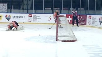 The Embarrassing Moment When A Hockey Goalie Scores On His Own Net