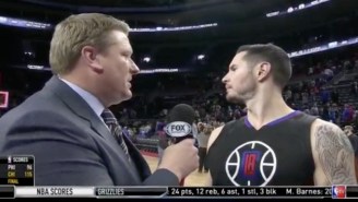 Here’s The Hysterical Reason J.J. Redick Boogied Out Of His Post-Game Interview So Quickly