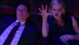 Jennifer Lawrence and Stephen Colbert look at the stars, ask Big Questions