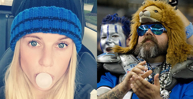 Lions fans and Kelly Stafford