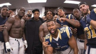 Jay Z Dropped By The Rams’ Locker Room To Help Them Celebrate Their Win Over The Lions