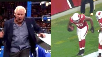 Cory Redding Did A Perfect Ric Flair Strut After Scoring A Touchdown