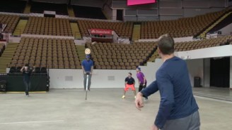 Chris Paul And Aaron Rodgers Teamed Up With Dude Perfect For Some Impressive Trick Shots