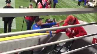 Watch A Nebraska Fan Give The World’s Worst Attempt At Running Onto The Field