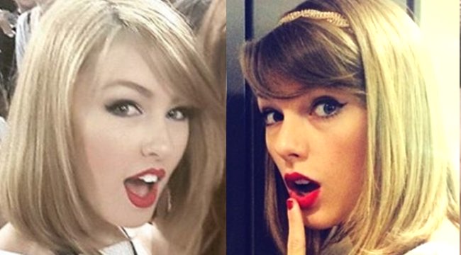 Taylor Swift Poses With Taylor Swift Lookalike