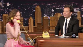 Dakota Johnson Goes Blue While Attempting To Play ‘The Acting Game’ With Jimmy Fallon