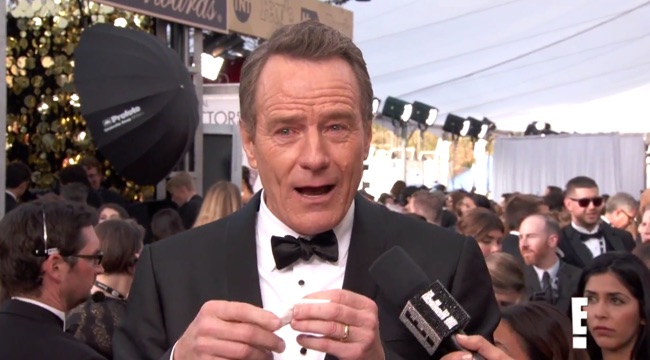 Bryan Cranston Cries For His Baywatch Clip At The Sag Awards