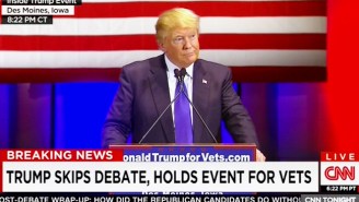 Donald Trump’s Counter GOP Debate Event Was Interrupted By Protesters