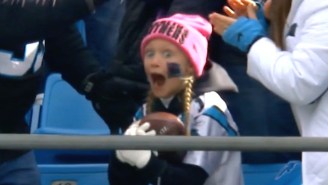 This Little Panthers Fan Had The Best Reaction To Receiving A Touchdown Ball