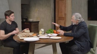 Watch Robert De Niro Trick Zac Efron Into Making Him A Tasty-Looking Turkey Sandwich