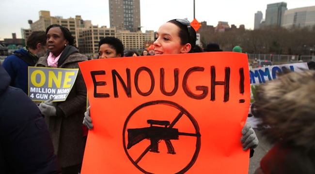 Gun Control Activists March Across Brooklyn Bridge