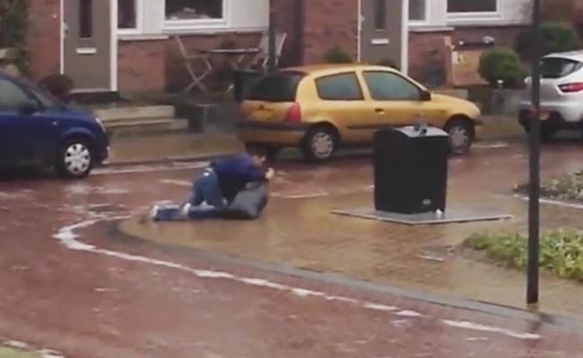 Mean Or Hilarious? Watch Some Guy Slipping On Ice