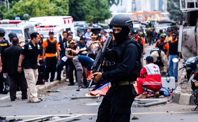 Multiple Explosions In Central Jakarta