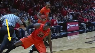 This College Basketball Player Purposely Tripping A Ref Proves No One Is Safe In Sports
