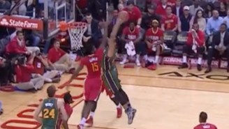 Trey Lyles Launches Over Clint Capela For The Two-Handed Smash