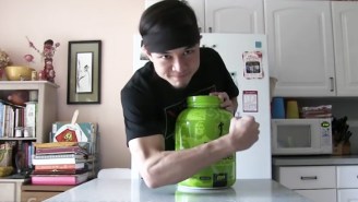 Try Not To Get Sick Watching This Guy Ingest Five Pounds Of Powdered ‘Mass Gainer’ In Under Five Minutes