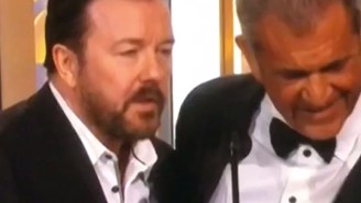 This is what Ricky Gervais said to Mel Gibson at the Golden Globes