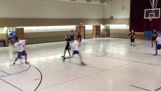 Check Out This Crazy ‘Hail Mary’ 3-Pointer To Start A Rec League Basketball Game