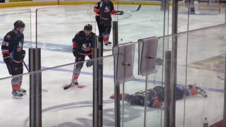 An AHL Fight Ended With A Player Being Stretchered Off After A Scary Knockout