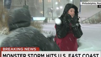 Flying Snowballs Are The Real Blizzard 2016 Hazard For Reporters In Philly