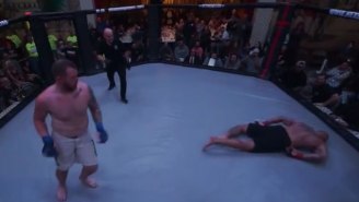 Watch This Heavyweight Fighter Land A Spinning Head Kick That Faceplants His Opponent