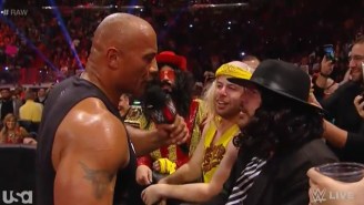 WWE Producers Wanted Everyone To Ignore Those Legends Cosplayers, But The Rock Totally Ruined It