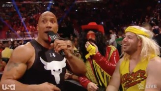 Watch The Rock Mess With Fans Dressed As WWE Legends On Raw