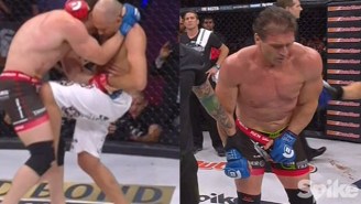Ken Shamrock Loses To Royce Gracie After A Controversial Low Blow