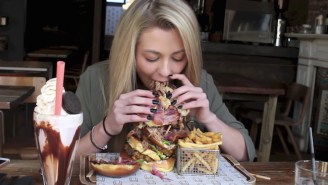 Watch This British Student Obliterate A 28 Oz ‘Jam Burger’ (And More) In Under 10 Minutes