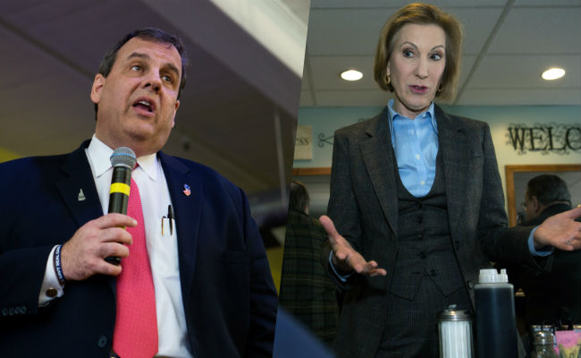 chris christie carly fiorina drop out