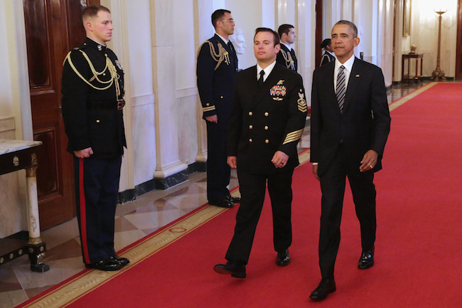 Obama Presents Medal Of Honor To Navy SEAL Edward Byers