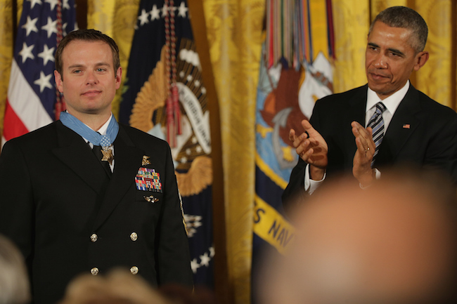 Obama Presents Medal Of Honor To Navy SEAL Edward Byers