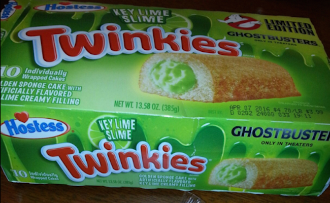 Limited Edition Key Lime Slime Twinkies Exist Thanks To Ghostbusters