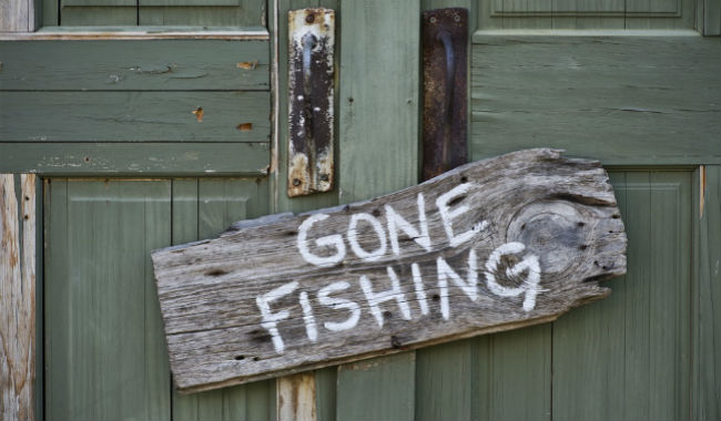 Gone Fishing Sign