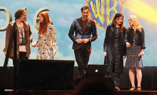 ORLANDO, FL - JANUARY 29: 'Harry Potter' cast members (L-R) Rupert Grint, Bonnie Wright, Matthew Lewis, Katie Leung and Evanna Lynch attend the 3rd Annual Celebration Of Harry Potter at Universal Orlando on January 29, 2016 in Orlando, Florida. (Photo by Gerardo Mora/Getty Images)