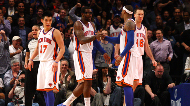 jeremy lin, amar'e stoudemire, carmelo anthony, steve novak