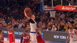 Kristaps Porzingis Spins Around Jared Dudley And Cocks Back For The Hammer Jam