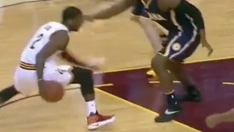 Kyrie Irving Puts Lavoy Allen On Skates And Floats In The And-1 Finger Roll