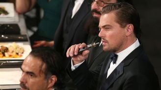 Leonardo DiCaprio’s Post-Oscar Party Tour Includes A Whole Lot Of Vaping, Of Course