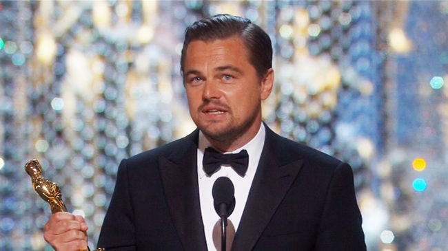 Leonardo DiCaprio Wins The Oscar For Best Actor 2016