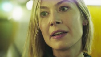 Rosamund Pike pays tribute to two cult horror classics in bizarre new video