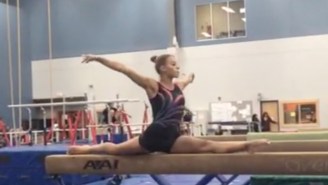 This Teenage Gymnast Invented A New Move On The Balance Beam, And It Looks Awfully Painful