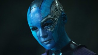 Karen Gillan’s feeling blue on the set of ‘Guardians Of The Galaxy Vol. 2’