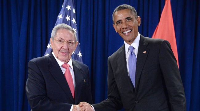 U.S. President Barack Obama Meets With President Raul Castro Of Cuba