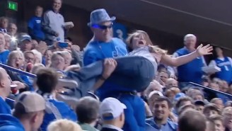 This Kentucky Fan Dropped A Young Girl In His Horrible Attempt At Being A Showman