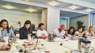 The Rock Gives The World A First Look At The ‘Baywatch’ Cast At A Table Read
